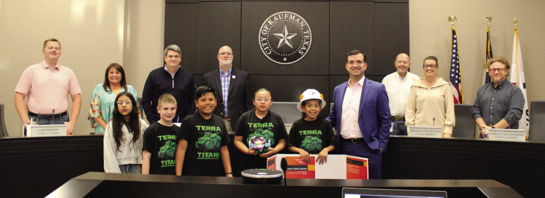 Nash Elementary Robotics students gave a presentation and demonstration during the regular Kaufman City Council meeting on Monday, March 24. Photos courtesy of City of Kaufman
