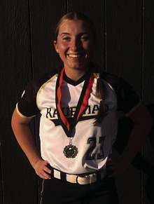 Kaufman Lady Lions softball player Carley Gunnels was selected for the Lancaster Swingfest All-Tournament Team. Carley had a .455 BA; five hits; three home runs; eight RBIs; on the mound she struck out nine batters; in the field, she secured seven outs for the team. Kaufman’s Arianna Maldonado earned 5A Hitter of the Week Honorable Mention. She had a .733 BA; 11Hits (five singles; six doubles); 12 RBIs; scored 15 runs; stole four bases. Photo courtesy of Kaufman High School