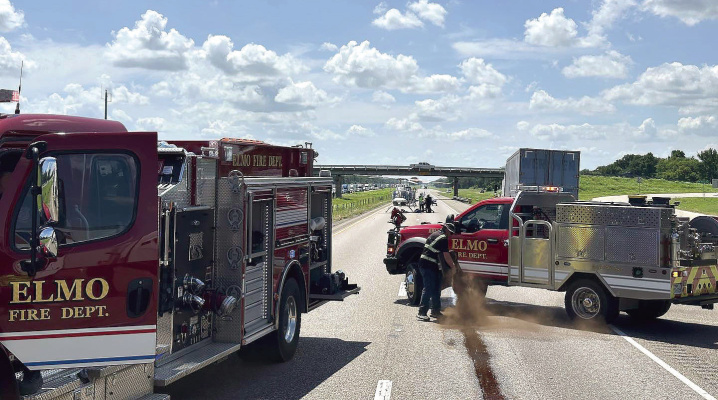 Photo courtesy of Terrell Volunteer Fire Department A truck driver was charged with five counts of manslaughter in a wreck that killed five people, shutting down both sides of Interstate 20 near Terrell on Saturday, June 28.