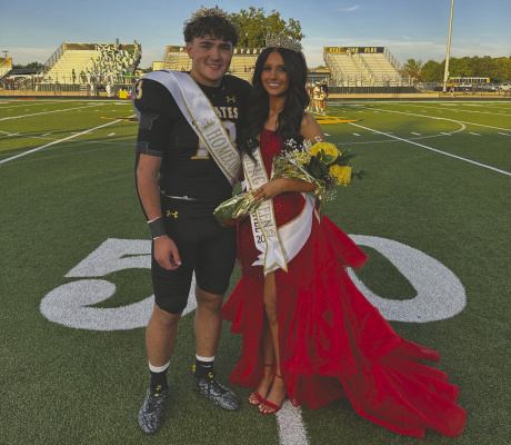 Crandall High School crowned their Homecoming King Cayson Hardman and Homecoming Queen Hailey Preus on Friday, Sept. 25. Photo courtesy of Jason Bowie