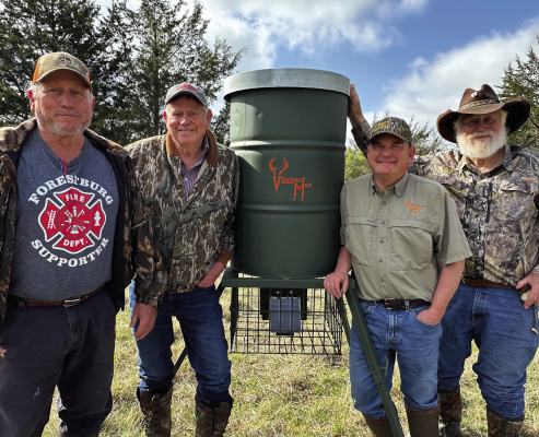 Luke will be hunting with some good friends this fall up in Montague County. Shown left to right were Don Gresham, Luke Clayton, Paul Moore, and Larry Weishuhn. Not pictured is Jeff Rice. Hunting new land is exciting and Luke gives some tips on the subject in his column this week. Photo by Jeff Rice