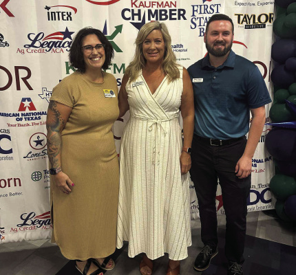 Members of The Kaufman Herald attended the 2025 Kaufman Economic Summit on Thursday, Aug. 7 at the Kaufman Civic Center. Pictured are Office Manager/Sales Mary Dlabaj (from left), Advertising Manager Karla Dunson and Editor Bodey Cooper. More picture can be found on page 2A. Courtesy Photo