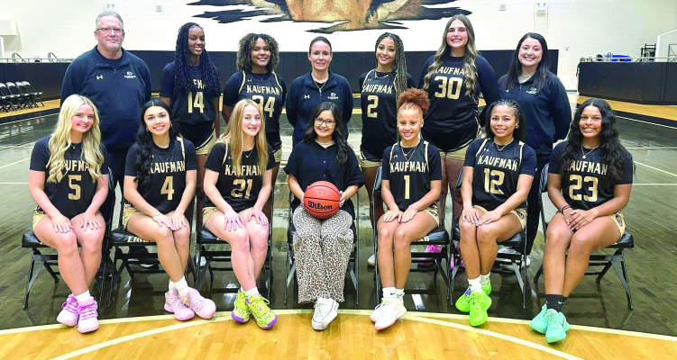 The Kaufman Lady Lions went 3-2 in tournament play Nov. 20-22, defeating LaPoynor in the championship game to take first place at the Mabank varsity tournament. Photo courtesy of Kaufman Lady Lions Basketball