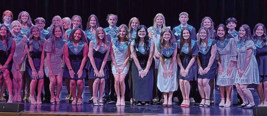 The National Honor Society held its ceremony on April 22. NHS Seniors from Kaufman High School received their graduation stoles and 24 new members were inducted into the chapter. Award winners include (Service) Azael Rocha Martinez, Everett Jones, Sydney Jones, Mariah Brockway, (Scholarship) Rylie Stone, Tres Kearns, (Character), Riley McMahon, Luke Taylor, (Leadership) Bryleigh Barker, Nicolas Morales, (Most Outstanding Member) Kaitlynn Maly and Harper Jordan. Photo courtesy of Kaufman High School