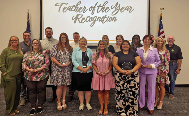 Photo courtesy of Crandall ISD Crandall ISD honored their Teachers of the Year and staff during their April 13 school board meeting.