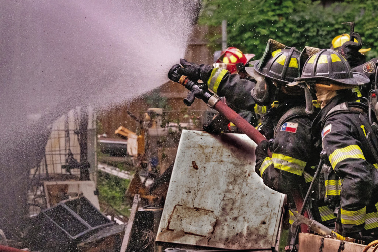 Multiple agencies, including Terrell FD, College Mound FD, Terrell VFD and others, battle an intense house fire on Frances Street in Terrell on Monday, June 15. Photo courtesy of College Mound FD
