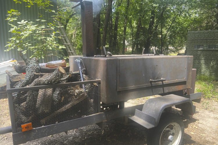 Luke gave his old smoker a try over the weekend but decided his electric smoker was much easier to work with and besides, it makes better barbeque! Photo by Luke Clayton