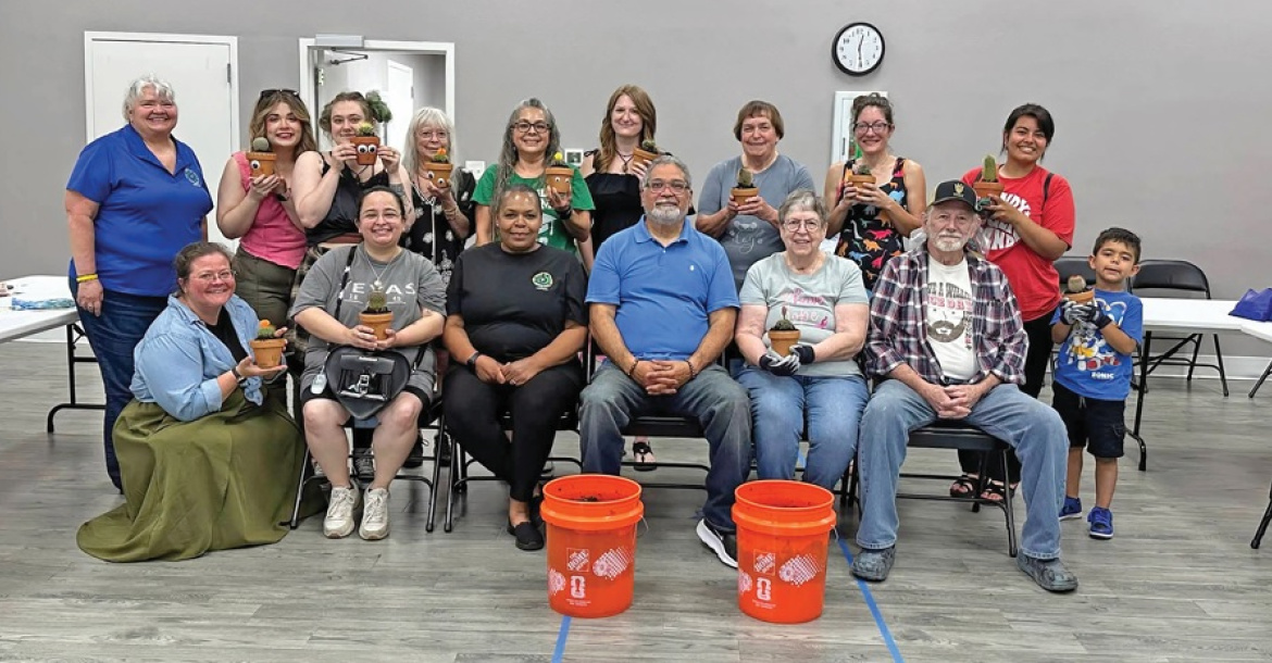 Cactus class at Kaufman Public Library