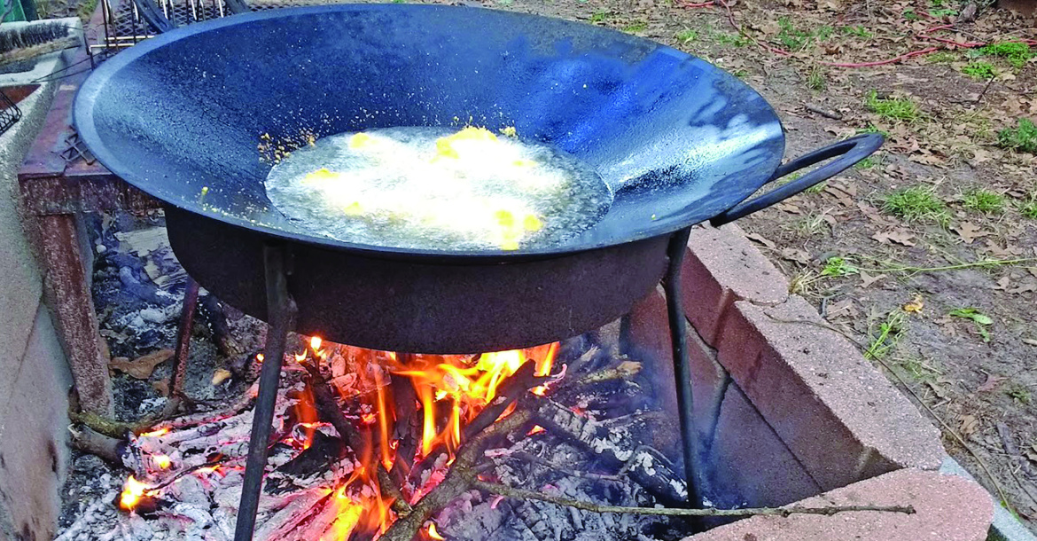 For a fish eater, nothing tastes better than fresh fillets fresh out of the water and fried over a cook fire. Photo by Luke Clayton