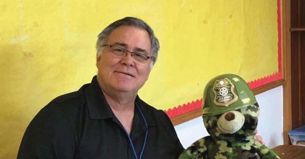 Local author Jowell Peden is pictured with his buddy, “General Ed”, short for general education. Photos courtesy of Jowell Peden