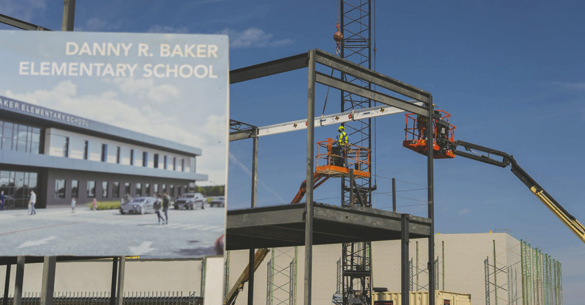Danny Baker Elementary celebrates topping off