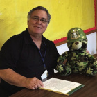 Local author Jowell Peden is pictured with his buddy, “General Ed”, short for general education. Photos courtesy of Jowell Peden